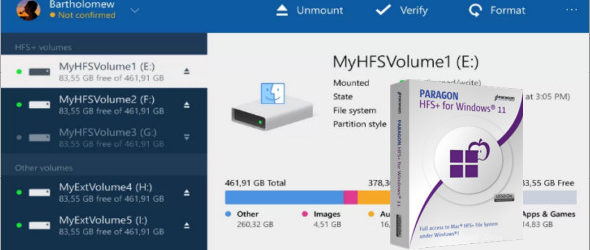 Paragon HFS+ for Windows 11.4.298