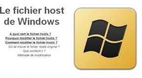 Le fichier host de Windows