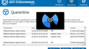 Malwarebytes Anti-Ransomware beta 0.9.17.661
