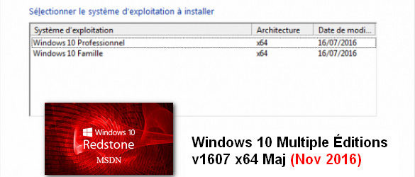 Windows 10 Multiple Éditions v1607 x64 (Nov 2016)