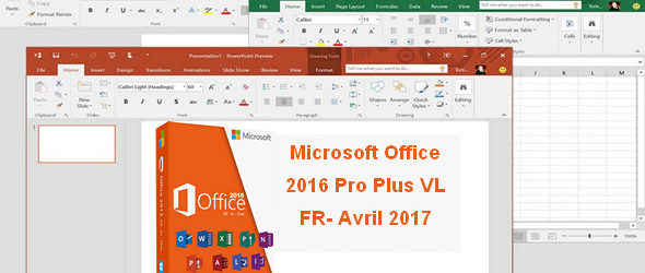 Microsoft Office 2016 Pro Plus VL FR- Avril 2017