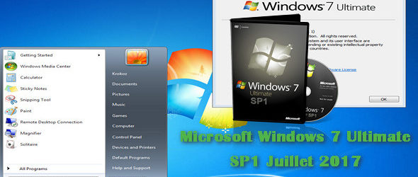 Microsoft Windows 7 Ultimate SP1 Juillet 2017