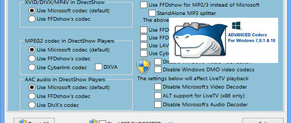 ADVANCED Codecs for Windows 7/8.1/10 v8.1.6