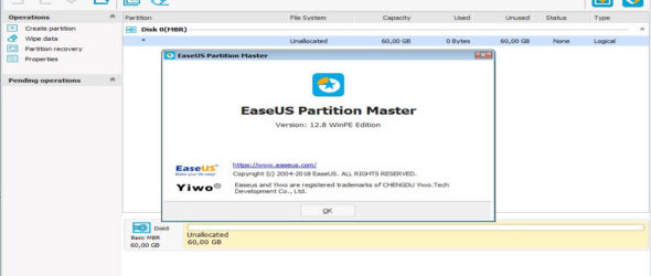 EaseUS Partition Master 12.8 WinPE Edition
