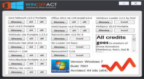 Winoffact 1.0 – Windows et Office Activators AIO