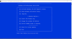 Win 10 Digital License Activation Script 5.0