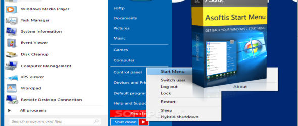 Asoftis Start Menu 2.5