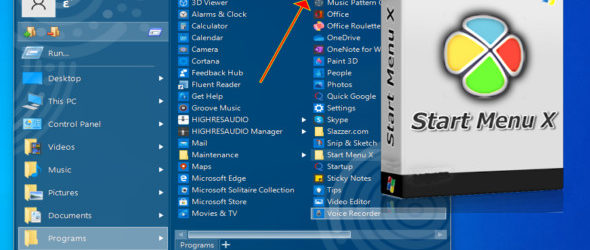Start Menu X Pro 7.34