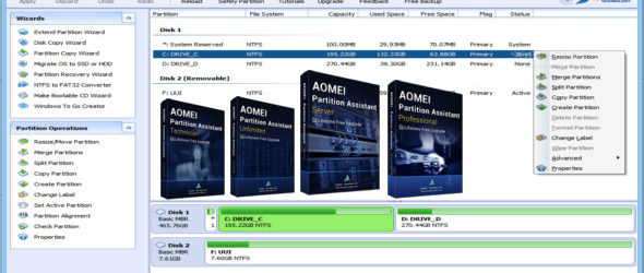 AOMEI Partition Assistant 10.0 + Portable + WinPE