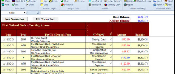 Checkbook For Excel 6.1.2