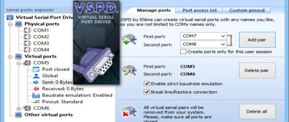 Virtual Serial Port Driver 8.0.428
