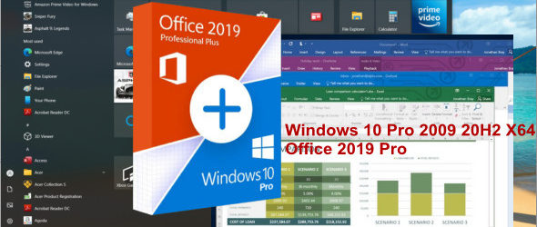 Windows 10 Pro 2009 20H2 X64 FR + Office 2019 Pro