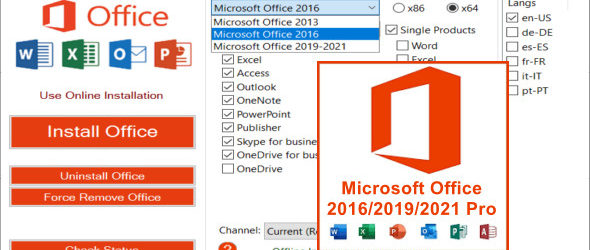 Microsoft Office 2016/2019/2021 Pro Plus Janv 2022
