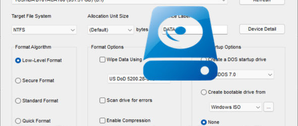 Disk Storage Low Level Format Pro 7.0