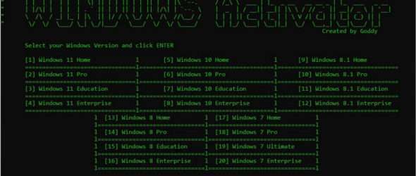 Windows Activator by Goddy v4.9