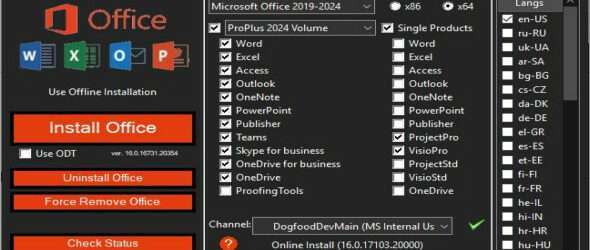 Office 2013-2024 C2R Install 7.7.7.1 + Lite