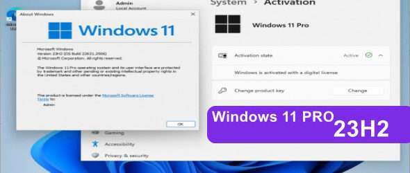 Windows 11 Pro 23H2 22631.2506 Préactivé Oct 2023