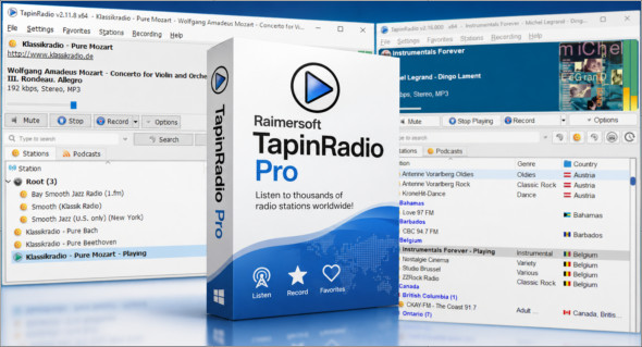 Raimersoft TapinRadio Pro v2.16.18/17 + Portable