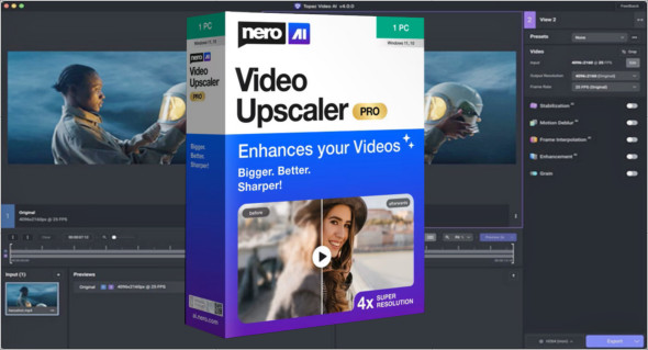 Nero AI Video Upscaler Pro v1.3.6.0