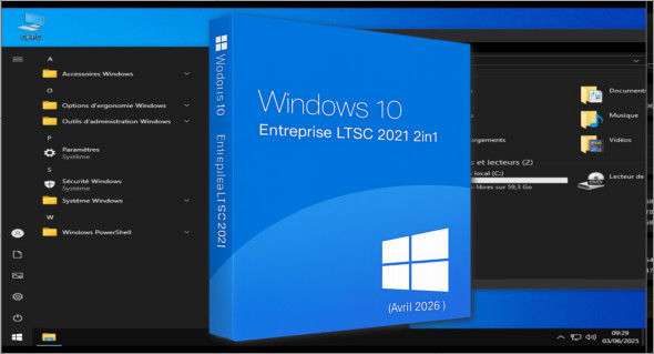 Windows 10 Entreprise LTSC 2021 2in1 Fr x64 (Avril 2026)