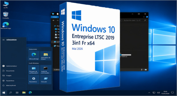 Windows 10 Entreprise LTSC 2019 3in1 Fr x64 (Mai 2026)