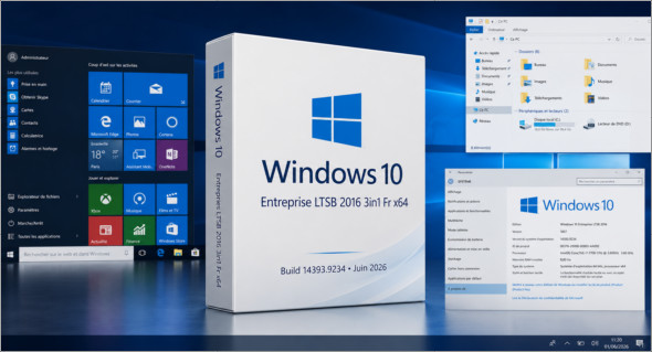 Windows 10 Entreprise LTSB 2016 3in1 Fr x64 (Juin 2026)