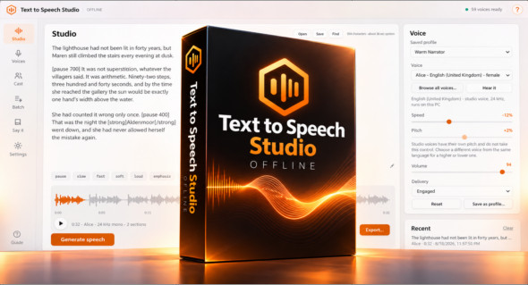 Text to Speech Studio Offline v1.0.0