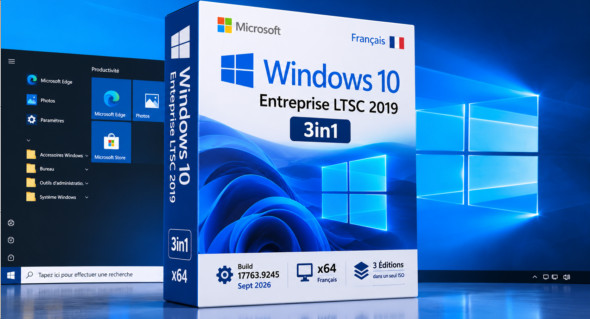 Windows 10 Entreprise LTSC 2019 3in1 Fr x64 (Sept 2026)