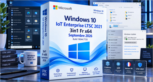 Windows 10 IoT Entreprise LTSC 2021 3in1 Fr x64 (Sept 2026)