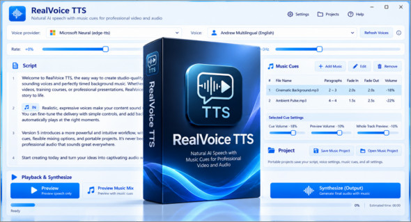 RealVoice Text to Speech v5.5.3 + Portable