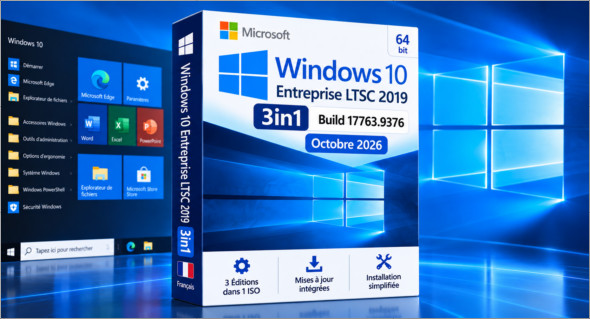 Windows 10 Entreprise LTSC 2019 3in1 Fr x64 (Oct 2026)